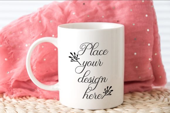 Pink Sublimation Mug Mockup for Romantic Branding